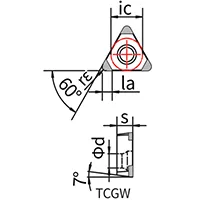 PCBN Cutting Tools (Tool Bits for Turning), TCGW